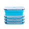 Annaklin Collapsible Food Storage Containers with Airtight Lid Air Vent 405 oz Kitchen Stacking Silicone Collapsible Meal Prep Container Set for Leftover Microwave Freezer Dishwasher Safe Blue Set of