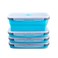 Annaklin Collapsible Food Storage Containers with Airtight Lid Air Vent 405 oz Kitchen Stacking Silicone Collapsible Meal Prep Container Set for Leftover Microwave Freezer Dishwasher Safe Blue Set of