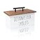 CHONIC Dishwasher Pod Container Farmhouse Dishwasher Pods Holder Kitchen Tablet Organizer Wood Dishwasher Tablet Dispenser Caddy Rustic Powder Coated Box with Lid