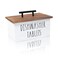 CHONIC Dishwasher Pod Container Farmhouse Dishwasher Pods Holder Kitchen Tablet Organizer Wood Dishwasher Tablet Dispenser Caddy Rustic Powder Coated Box with Lid