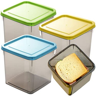 Youngever 3 Pack Sandwich Containers for Lunch Box Reusable Food Storage Containers Meal Prep Containers Multi Sandwiches 75 Ounce