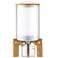 Tioncy 8L Flour and Cereal Glass Container Rice Oatmeal Dispenser Storage Container Cereal Food Storge Container with Airtight Lid Wooden Stand and Measuring Cup for Kitchen Organization Pantry Store