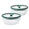 Anyday 2Pack 2Cup Glass Food Storage Set with Glass Lids PlasticFree Frosted Meal Prep Bowls Stackable Airtight Storage Container Set with Vented Silicone Lid for MicrowaveSafe Reheating