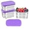 HaWare Stainless Steel Snack Containers for Toddlers and Kids 8 oz Leak Proof Food Storage Containers with Silicone Lids Stackable Reusable Small Metal Lunch Box for Daycare and School 3 Packs