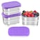 HaWare Stainless Steel Snack Containers for Toddlers and Kids 8 oz Leak Proof Food Storage Containers with Silicone Lids Stackable Reusable Small Metal Lunch Box for Daycare and School 3 Packs