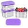 HaWare Stainless Steel Snack Containers for Toddlers and Kids 8 oz Leak Proof Food Storage Containers with Silicone Lids Stackable Reusable Small Metal Lunch Box for Daycare and School 3 Packs