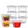 Pantry Value 4 oz Jello Shot Cups with Lids 200 Count Clear Disposable Plastic Portion Containers for Snacks Sides Meal Prep Sauces Durable Stackable LeakResistant