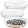 Supellectilem 10 Plastic Disposable Pie Containers with Hinged Locking Lids 5 Round Pie KeepersFlan Cake Containers for Transport