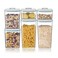 Ankou Airtight Food Storage Container Sets with Lids 6Pcs Pop Containers for Kitchen Pantry Organization BPAFree Stackable Kitchen Storage Containers for Cereal Flour Sugar 05 12 18qt2
