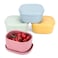 AOEDEO 4 pcs 10 oz Silicone Snack Containers for Kids Small Food Containers with Lids Fruit Container for Lunch Stackable Lunch Container for Kids Daycare School and Travel