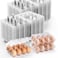 AYAYGD 100 Pack Plastic Egg Cartons Cheap Bulk1 Dozen Clear Empty Egg Cartons for Chicken Eggs 3x4 GridsReusable Egg Carton for Family Chicken Farm Markets Display