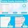 Bettoor 66Pcs Disposable Protein Powder Travel Container Set 2 Styles 60 Disposable Presealed Bags To Go Leakproof Design for Gym Workouts Travel with 6 Storage Pouchs Scoops Hooks