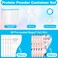 Bettoor 66Pcs Disposable Protein Powder Travel Container Set 2 Styles 60 Disposable Presealed Bags To Go Leakproof Design for Gym Workouts Travel with 6 Storage Pouchs Scoops Hooks