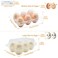 BULKBUY Egg Cartons 60 Packs Clear Ecofriendly Plastic Blank Egg Cartons with Free Labels Holds up to 6 Eggs Securely Perfect for Family Pasture Farm Markets Display Medium