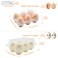 BULKBUY Egg Cartons 60 Packs Clear Ecofriendly Plastic Blank Egg Cartons with Free Labels Holds up to 6 Eggs Securely Perfect for Family Pasture Farm Markets Display Medium