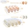 BULKBUY Egg Cartons 60 Packs Clear Plastic Blank Egg Cartons with Free Labels Holds up to 12 Eggs Securely Perfect for Family Pasture Farm Markets Display Medium