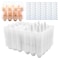 BULKBUY Egg Cartons 60 Packs Clear Plastic Blank Egg Cartons with Free Labels Holds up to 12 Eggs Securely Perfect for Family Pasture Farm Markets Display Medium