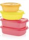 Tupperware Crystalwave Microwave Reheatable 4 Piece Container Set