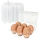 DAJAVE 100 Pack Plastic Egg Cartons Bulk 2x3 Egg Holders Style Holds up for 6 Eggs Half Dozen Egg Carton for Family Pasture Farm Markets DisplayMedium