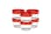 ELEGANT DISPOSABLES 4 Ounce 20 Pack Twist cap Containers Clear Bottom With Red Top Screw on Lids Twist Top Food Storage Freezer Containers