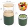Eorbow 2 Pack Insulated Yogurt Container 24oz Breakfast On the Go Cup with Plastic Topping Cereal Oatmeal Cup 2in1 Food Storage Jar with Lid and Spoon Overnight Oats Container for Soup Lunch