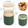 Eorbow 2 Pack Insulated Yogurt Container 24oz Breakfast On the Go Cup with Plastic Topping Cereal Oatmeal Cup 2in1 Food Storage Jar with Lid and Spoon Overnight Oats Container for Soup Lunch