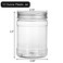 Fasmov 21 Pack 12 Ounce Clear Plastic Jars Containers with Screw On Lids Round Empty Plastic Slime Storage Containers for Kitchen Household Storage BPA Free