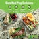 FIT Strong Healthy Meal Prep Containers Glass 1 2 3 Compartments Portion Control Bento Box Adult Glass Lunch Containers with Lids Oven Freezer Safe Bento Box 35 oz Gray 3 Pack