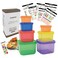 FIXBODY 7PCS Portion Control Containers ColorCoded Labeled 21 Day Lose Weight System Use Guide 21 Day Tracker and Recipe Ebook Include
