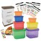 FIXBODY 7PCS Portion Control Containers ColorCoded Labeled 21 Day Lose Weight System Use Guide 21 Day Tracker and Recipe Ebook Include