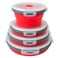 Guyuyii 4Pack Silicone Collapsible Bowls with Lids Round Nesting Food Storage Containers for Camping RV Office Lunch Microwave Freezer Dishwasher Safe Foldable Set for Cereal Soup Leftovers