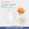 Healthy Packers Plastic Containers with WaterTight White Lids 6 oz 24 Pack Clear Plastic Food Storage Jars with Labels and White Marker Jars With Lids For Slime Or Storage BPA Free