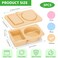 HOMQYTE 3 PCS Reusable Silicone Snack Containers with Lids Double Compartment Snack Box Container for Food Traval Teens Adults PinkYellowBlue 3P