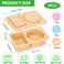 HOMQYTE 3 PCS Reusable Silicone Snack Containers with Lids Double Compartment Snack Box Container for Food Traval Teens Adults PinkYellowBlue 3P