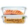 Luvan 2Pack 60Oz Large Glass Storage Containers with Lids Meal Prep Food Container Set with Snap Airtight Lid for Baking Microwave Oven BPA Free Leak Proof Freezer Dishwasher Safe