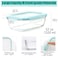 Luvan 2Pack 60Oz Large Glass Storage Containers with Lids Meal Prep Food Container Set with Snap Airtight Lid for Baking Microwave Oven BPA Free Leak Proof Freezer Dishwasher Safe