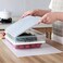 Naranqa Food Storage Bin Vegetable Organizer with Lid Clear Fridge Crisper Keep Food Fresh BPA Free Kitchen Organizer Bins GreyLSIZE with MAT