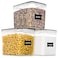 PANTRYSTAR Medium Food Storage Containers with Lids Airtight 36L 1217Oz for Flour Sugar Baking Supply 3PCS BPA Free Plastic Canisters for Kitchen Pantry Organization