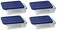 Pyrex 7210 3Cup Glass Dish 7210PC Dark Blue Lid 4Pack Made in USA