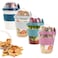 QUASLEQ 4Pack Reusable Parfait Cups with Lids BuiltIn Spoons BPAFree DualCompartment Containers for Oatmeal Granola Breakfast Gym and Travel Leakproof Dishwasher Safe 20 oz