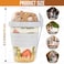QUASLEQ 4Pack Reusable Parfait Cups with Lids BuiltIn Spoons BPAFree DualCompartment Containers for Oatmeal Granola Breakfast Gym and Travel Leakproof Dishwasher Safe 20 oz
