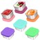 Qukaka 6x27 Oz Salad Dressing Container to GoHandy Leakproof Stainless Steel Meal Prep Containers ReusableSauce Containers for Lunch Box Picnics Travel Office and Kitchen StorageSquare