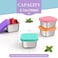 Qukaka 6x27 Oz Salad Dressing Container to GoHandy Leakproof Stainless Steel Meal Prep Containers ReusableSauce Containers for Lunch Box Picnics Travel Office and Kitchen StorageSquare
