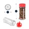 RoyalHouse 6 PACK 55 Oz with Red Cap Plastic Spice Jars Bottles Containers Perfect for Storing Spice Herbs and Powders Lined Cap Safe Plastic PET BPA free Made in USA