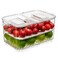 SANNO Vegetable Fruit Storage Containers Produce Saver Containers Refrigerator Storage Containers Fresh Produce Saver with Lids and VentsStackable Salad Lettuce Keeper for Refrigerator