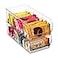 Seseno Set Of 4 Food Storage Organizer Bins Divided 3 Compartment Kitchen Pantry Fridge Organizers for Food Packets Seasoning Spices Sauce Packets Pouches Snacks Clear Plastic Storage Rack
