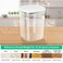 TBMAXS Airtight Rice Container 20 Lbs Clear PET Plastic Food Storage Container Bin For Flour Sugar Dry Food Holder with Easy Locking Lid for Kitchen Pantry Organization and Storage
