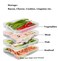 TIAN CHEN Refrigerator Organizer Bin Plastic Food Storage Containers with Lid 3Layer BPA free Stackable Food Organizer Keeper for Snack Vegetables Meat Fish Bacon green
