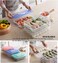 TIAN CHEN Refrigerator Organizer Bin Plastic Food Storage Containers with Lid 3Layer BPA free Stackable Food Organizer Keeper for Snack Vegetables Meat Fish Bacon green