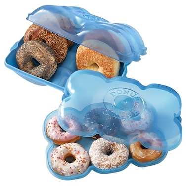 Touch Up Cup Bagel Fresh Donut and Muffin Holder Container Storage Keeper Saver Airtight and Reusable BPAFree Holds 6 Bagels 6 Donuts and 6 Muffins As Seen On Shark Tank Products